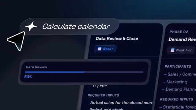 Interactive S&OP Calendar: Organize Your Planning More Efficiently
