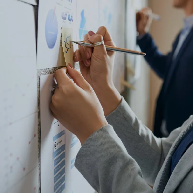 Businesswoman analyzing her company's service level. Businesswoman analyzing her company's service level.